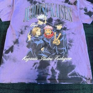 Purpleblack tie dye jujutsu kaisen graphic